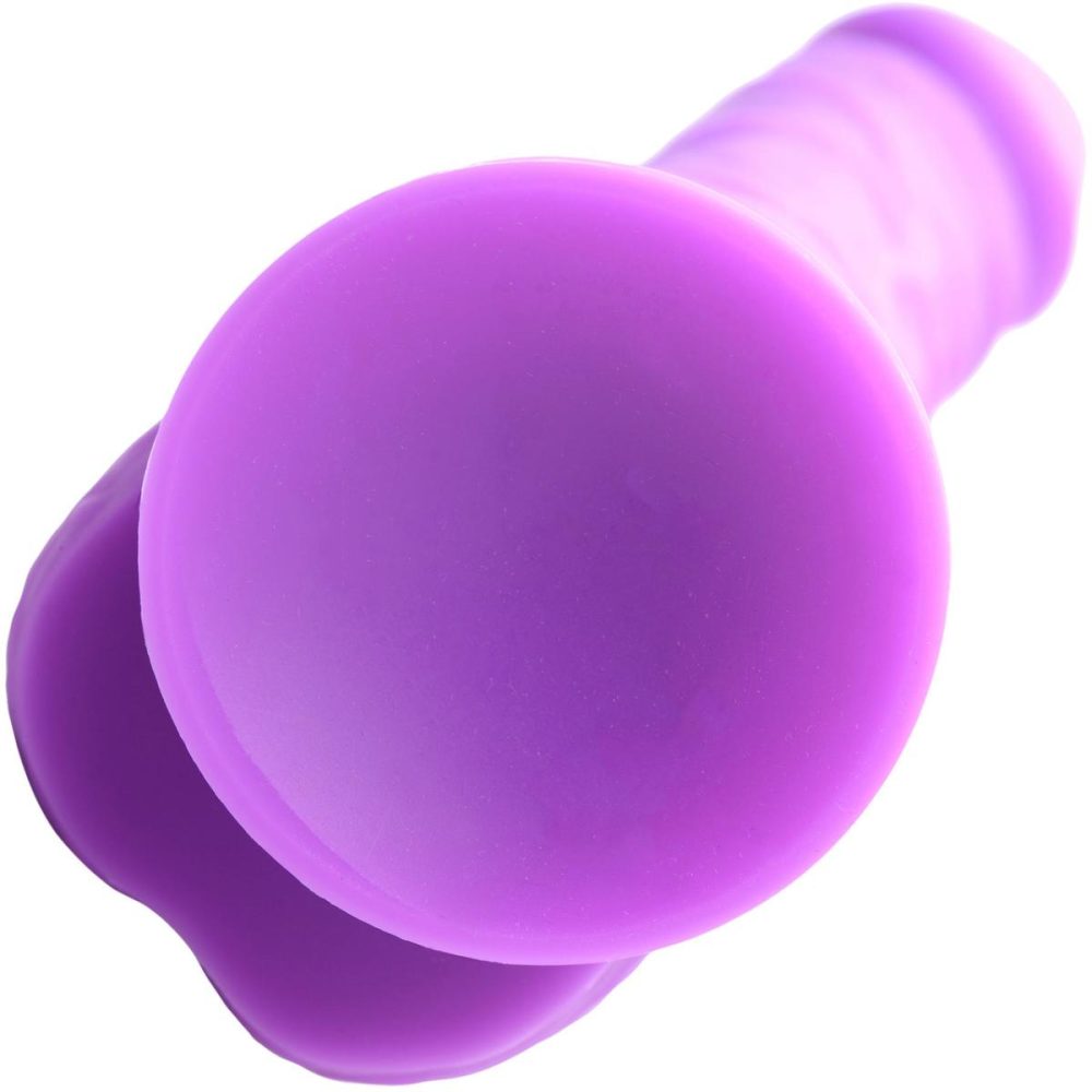 Semi-Realistic Dildos | Lollicock 7.25" Silicone Suction Cup Dildo With Balls – Grape