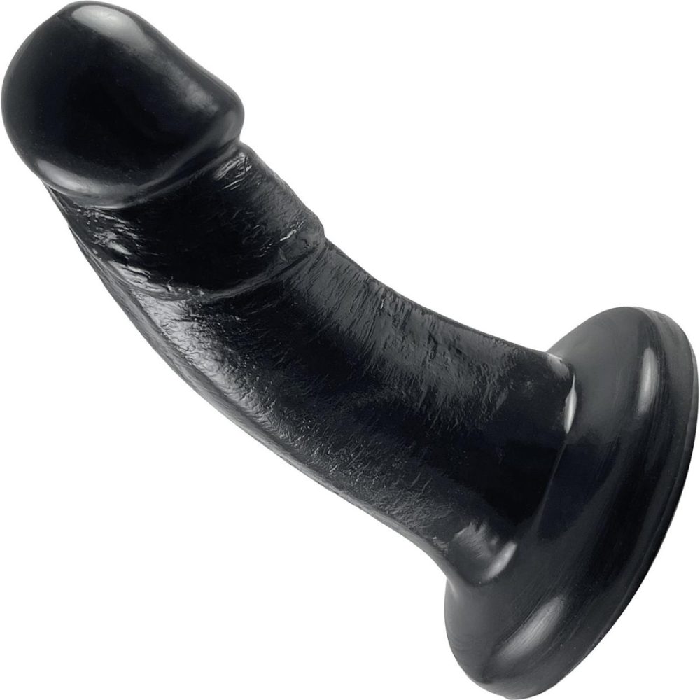 Semi-Realistic Dildos | Medium Realistic Bent Silicone Dildo – Black