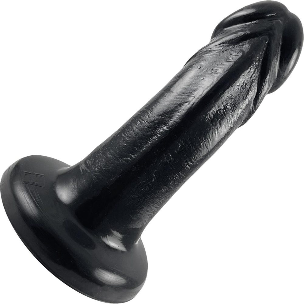 Semi-Realistic Dildos | Medium Realistic Bent Silicone Dildo – Black