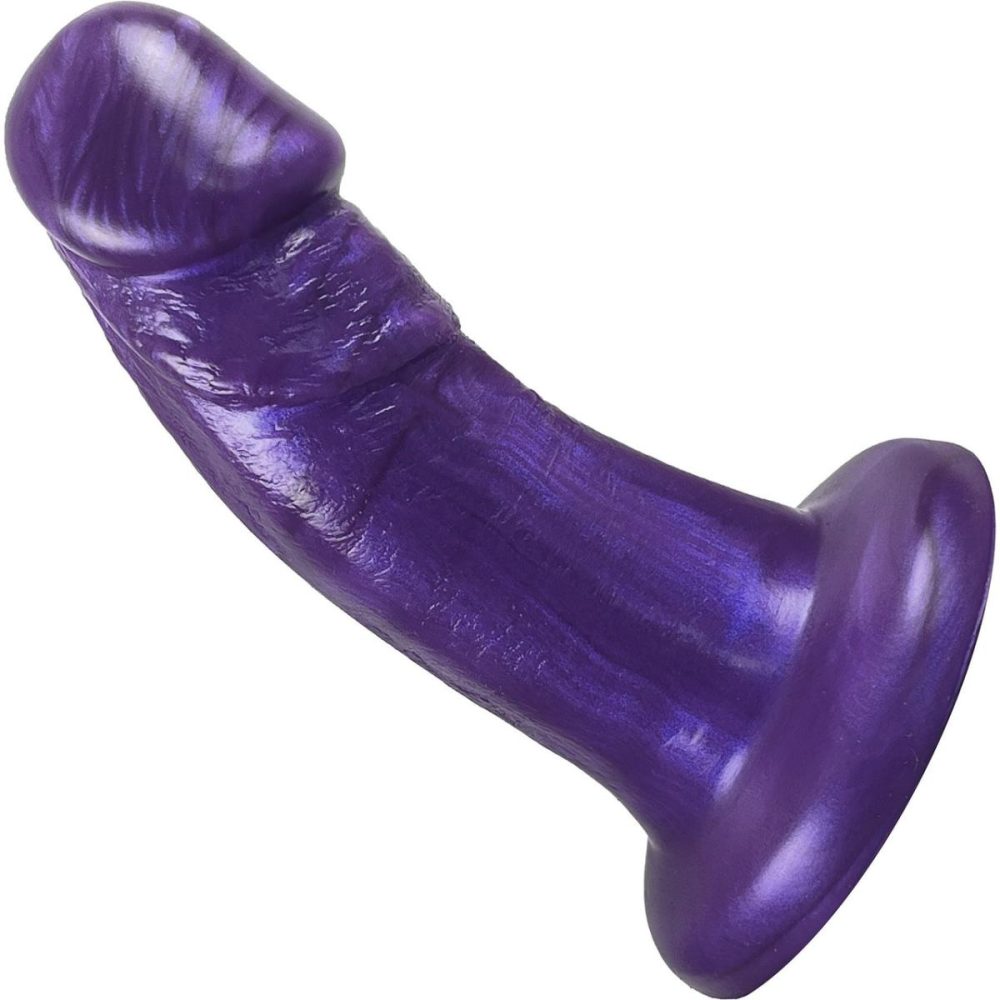 Semi-Realistic Dildos | Medium Realistic Bent Silicone Dildo – Purple