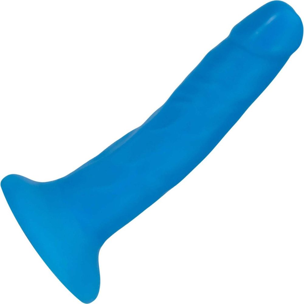 Semi-Realistic Dildos | Neo Elite 5.5 Inch Dual Density Realistic Silicone Dildo by – Neon Blue