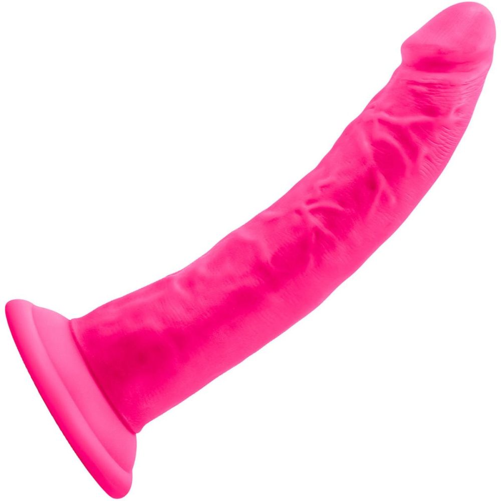 Semi-Realistic Dildos | Neo Elite 7.5 Inch Dual Density Realistic Silicone Dildo by – Neon Pink