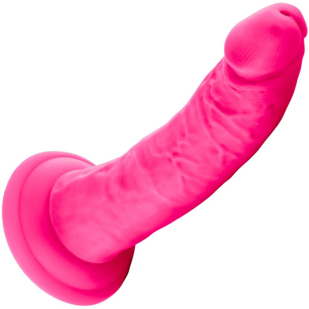 Semi-Realistic Dildos | Neo Elite 7.5 Inch Dual Density Realistic Silicone Dildo by – Neon Pink