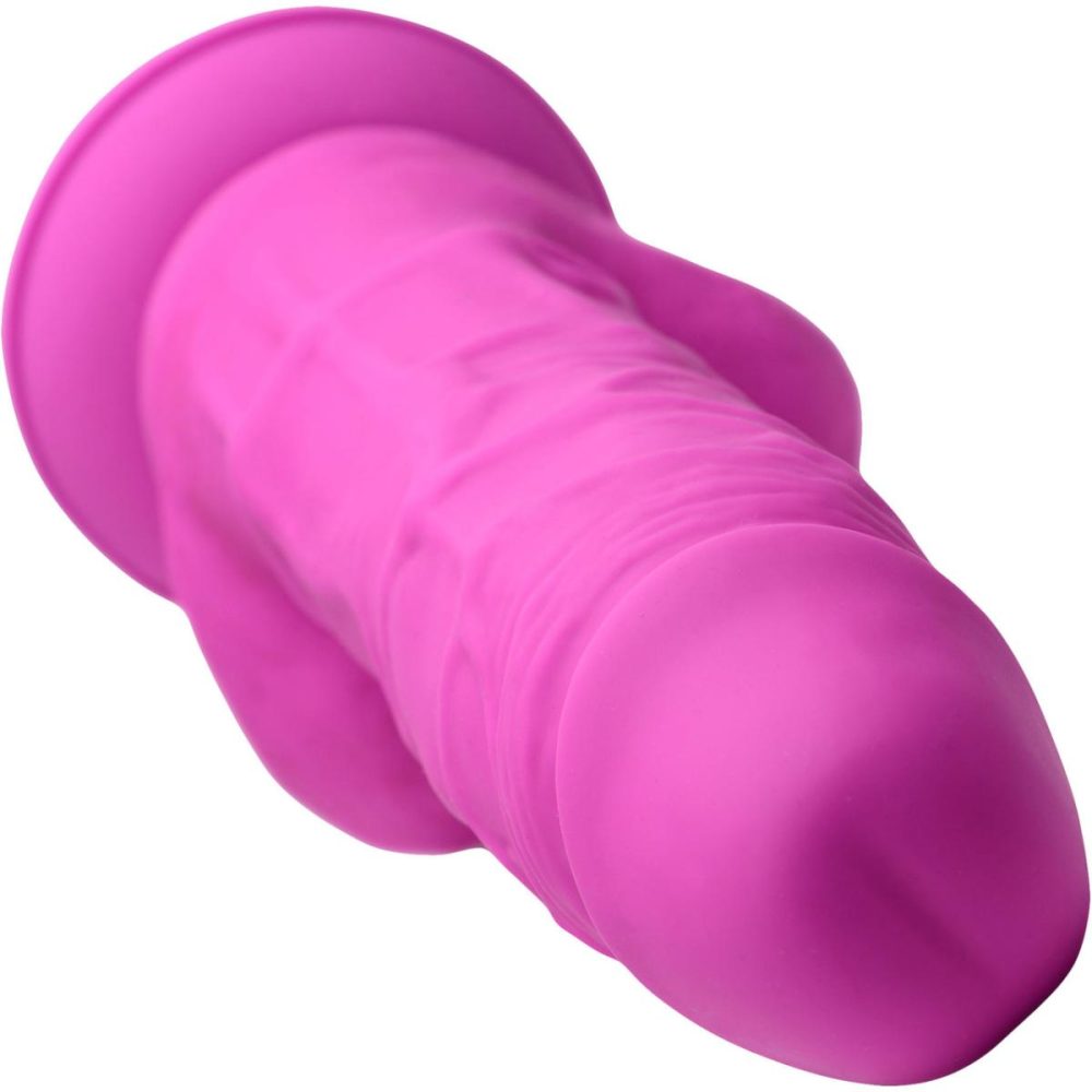 Semi-Realistic Dildos | Power Pecker 7" Silicone Suction Cup Dildo With Balls – Pink