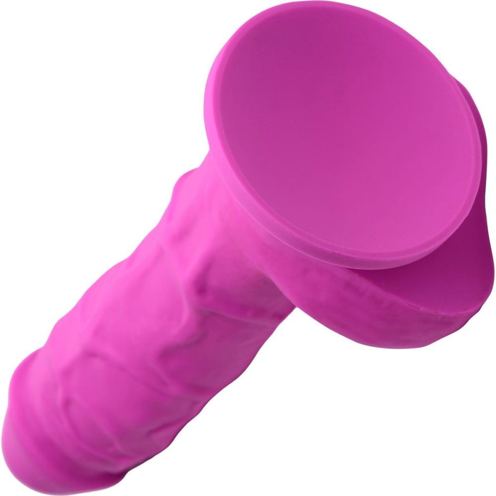 Semi-Realistic Dildos | Power Pecker 7" Silicone Suction Cup Dildo With Balls – Pink