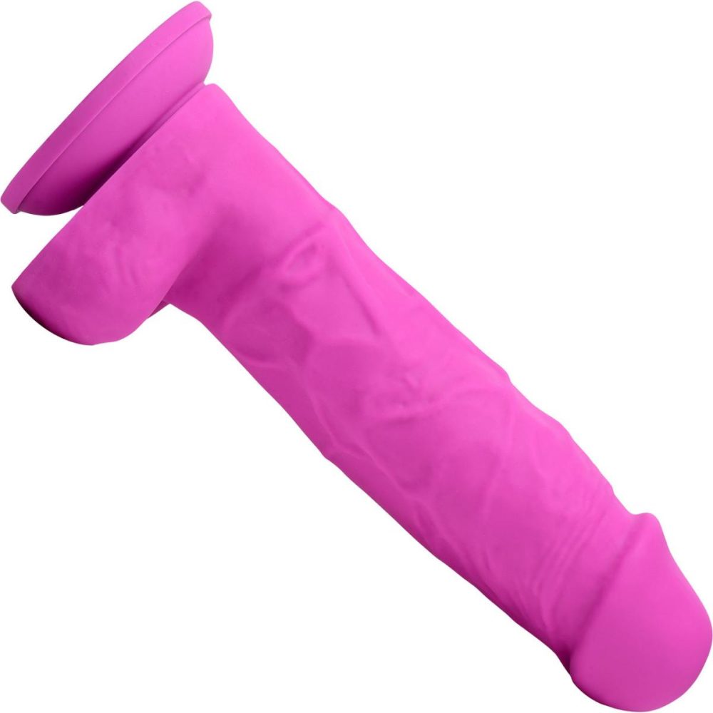 Semi-Realistic Dildos | Power Pecker 7" Silicone Suction Cup Dildo With Balls – Pink