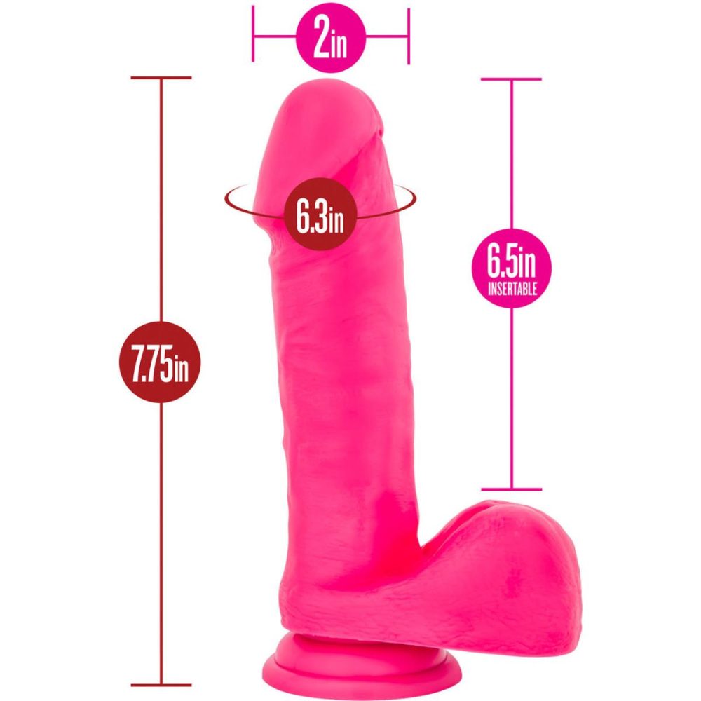 Semi-Realistic Dildos | Ruse Big Poppa Silicone Suction Cup Dildo by Novelties – Hot Pink