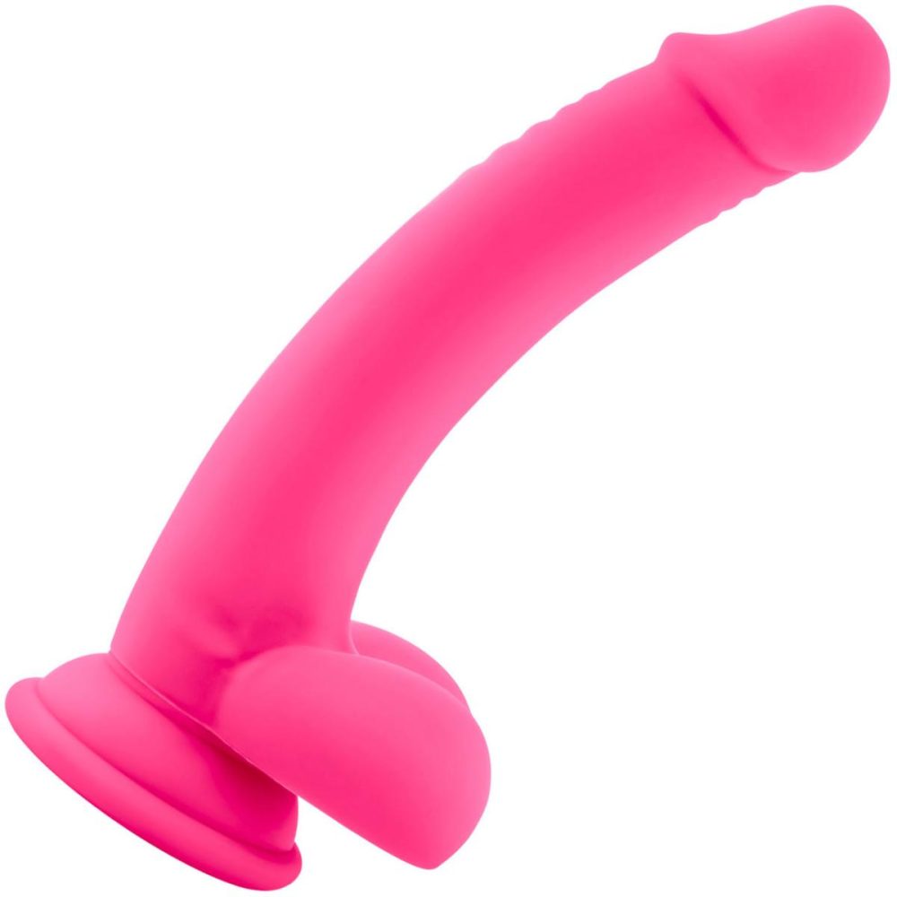 Semi-Realistic Dildos | Ruse D Thang Silicone Suction Cup Dildo by Novelties – Hot Pink