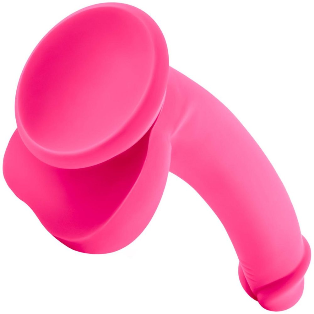 Semi-Realistic Dildos | Ruse D Thang Silicone Suction Cup Dildo by Novelties – Hot Pink