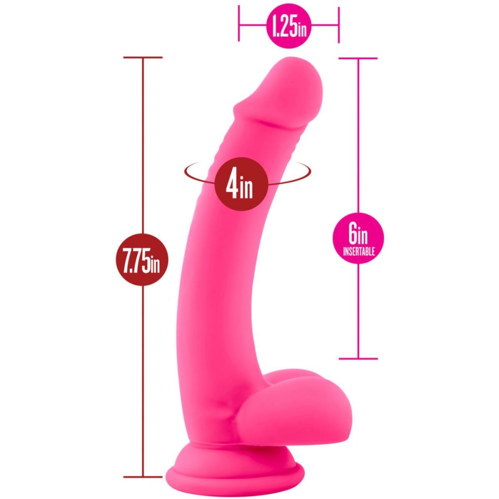 Semi-Realistic Dildos | Ruse D Thang Silicone Suction Cup Dildo by Novelties – Hot Pink