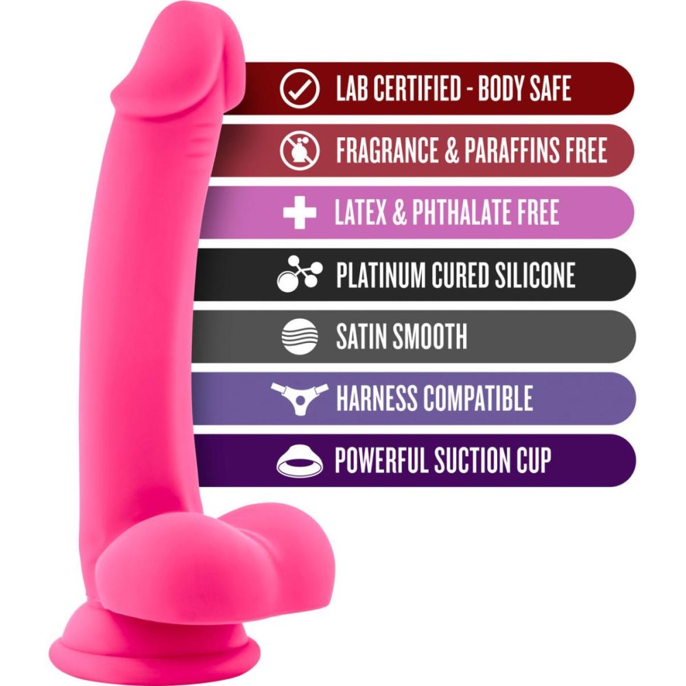 Semi-Realistic Dildos | Ruse D Thang Silicone Suction Cup Dildo by Novelties – Hot Pink