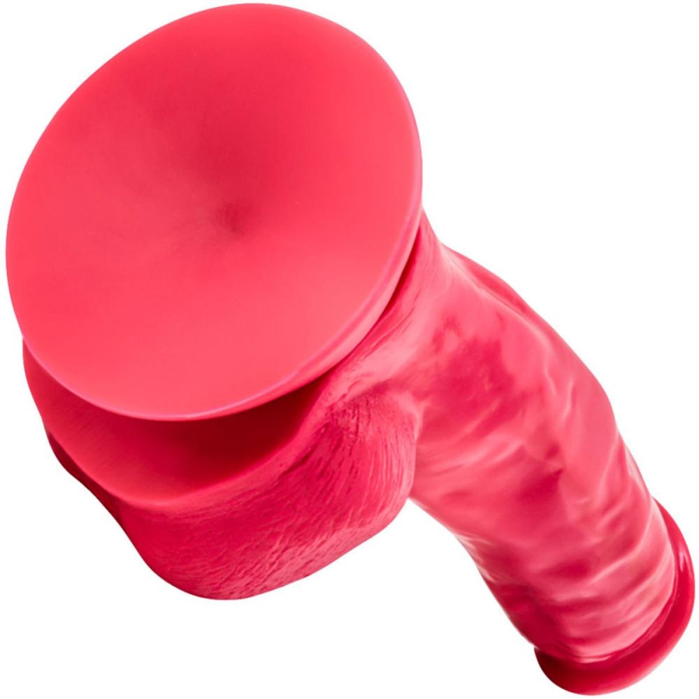 Semi-Realistic Dildos | Ruse Shimmy Silicone Suction Cup Dildo by Novelties – Cerise