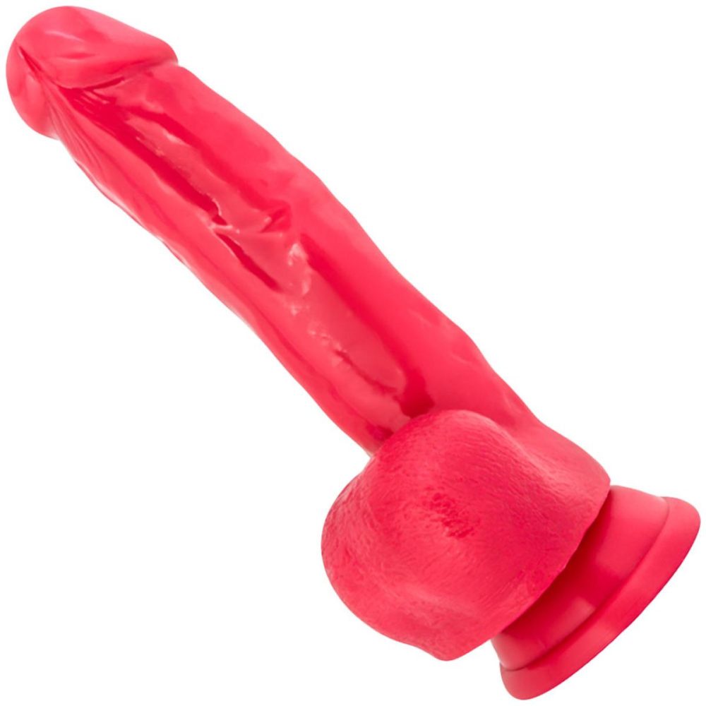 Semi-Realistic Dildos | Ruse Shimmy Silicone Suction Cup Dildo by Novelties – Cerise