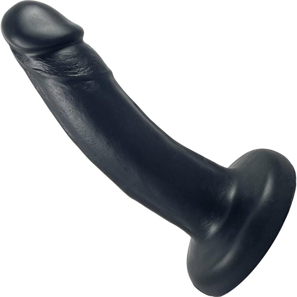 Semi-Realistic Dildos | Small Realistic Bent Silicone Dildo – Black