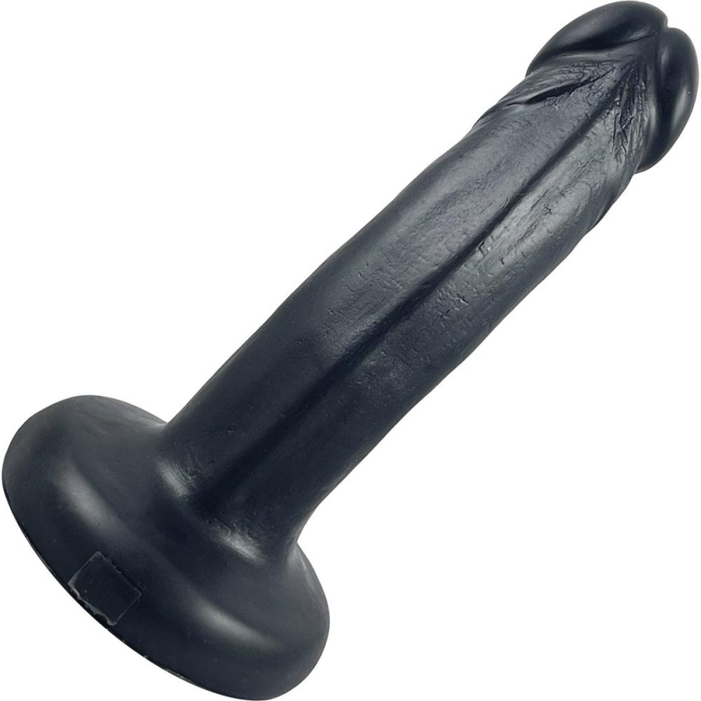 Semi-Realistic Dildos | Small Realistic Bent Silicone Dildo – Black