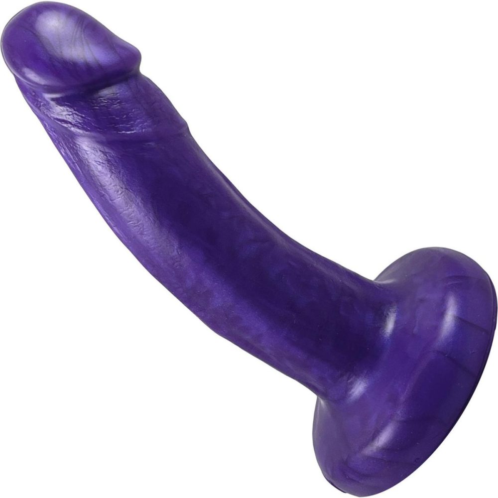 Semi-Realistic Dildos | Small Realistic Bent Silicone Dildo – Purple