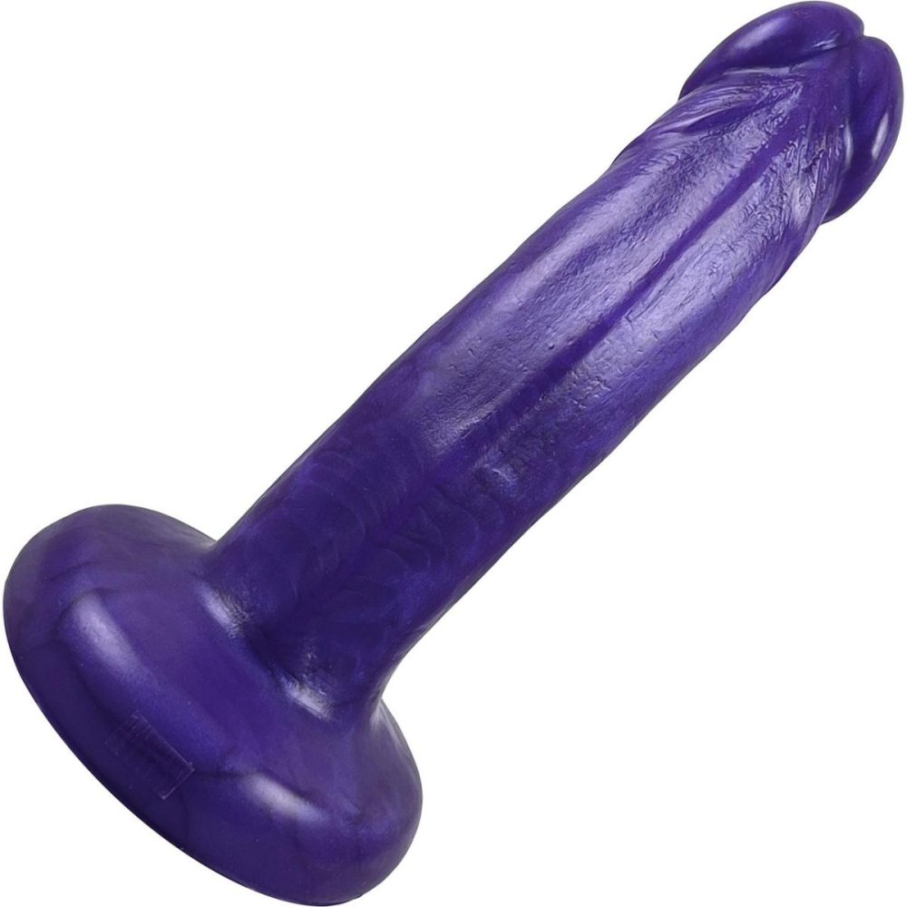 Semi-Realistic Dildos | Small Realistic Bent Silicone Dildo – Purple