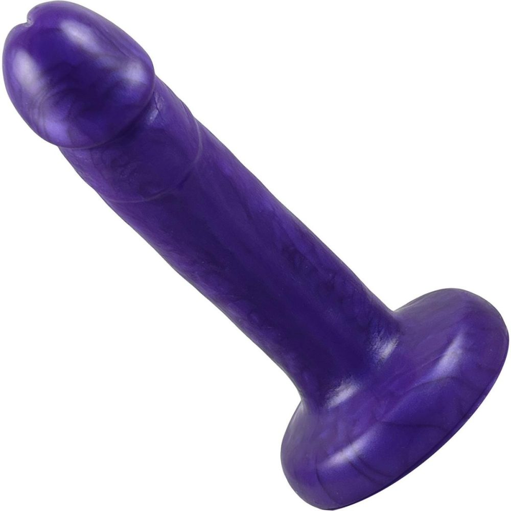 Semi-Realistic Dildos | Small Realistic Bent Silicone Dildo – Purple