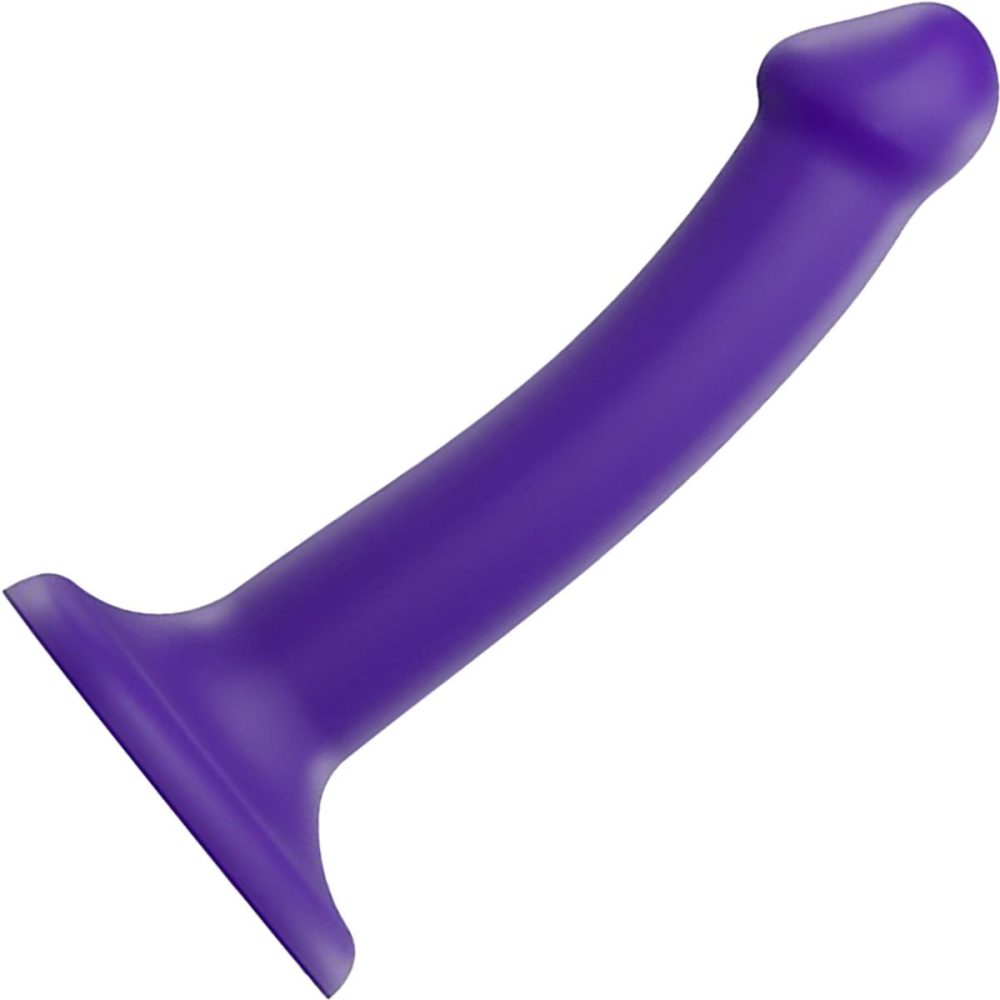 Semi-Realistic Dildos | Strap-on-Me Bendable Dual Density Silicone Suction Cup Dildo – Small Purple