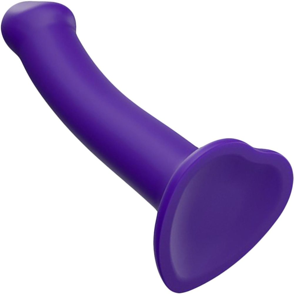 Semi-Realistic Dildos | Strap-on-Me Bendable Dual Density Silicone Suction Cup Dildo – Small Purple