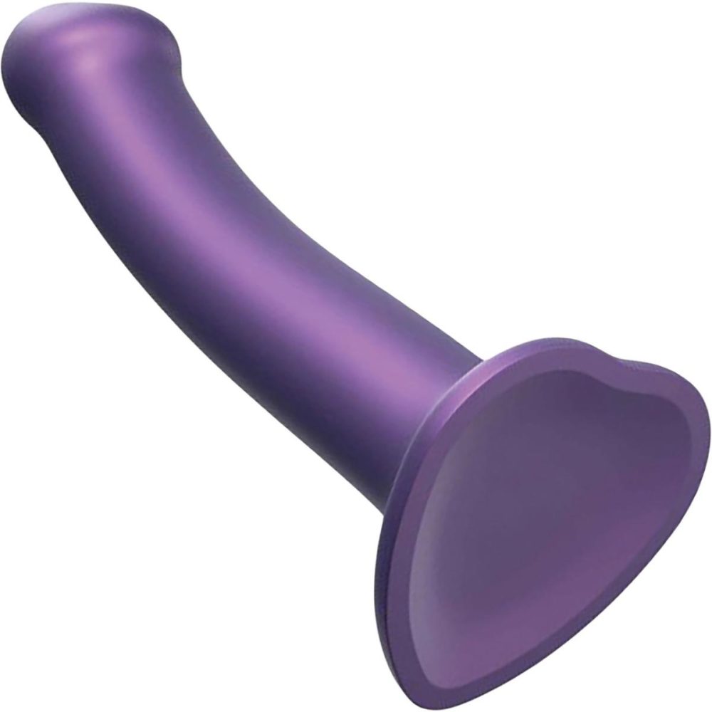 Semi-Realistic Dildos | Strap-on-Me Silicone Suction Cup Dildo – Metallic Purple