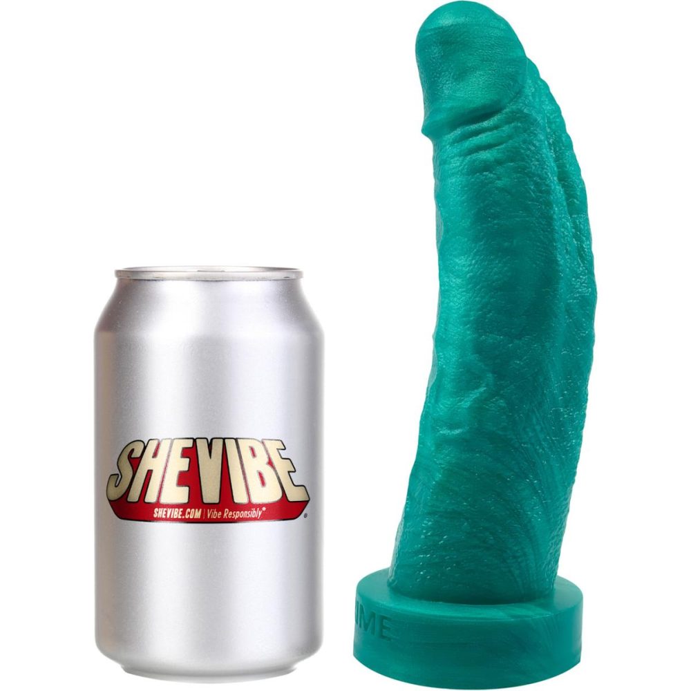 Semi-Realistic Dildos | The Maximus Medium 8.25" Platinum Silicone Ultrarealistic Dildo – Seafoam Green