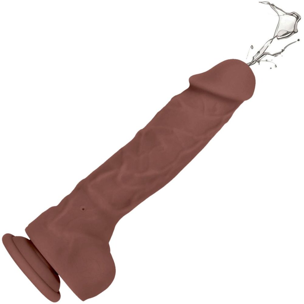 Squirting Dildos | Big Shot Silicone Vibrating Squirting Dildo – Chocolate