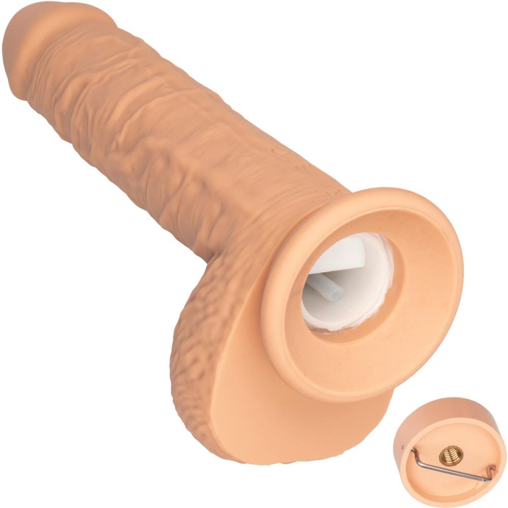 Squirting Dildos | Squirting Fuck Stick 9" Vibrating Realistic Silicone Suction Cup Dildo – Vanilla