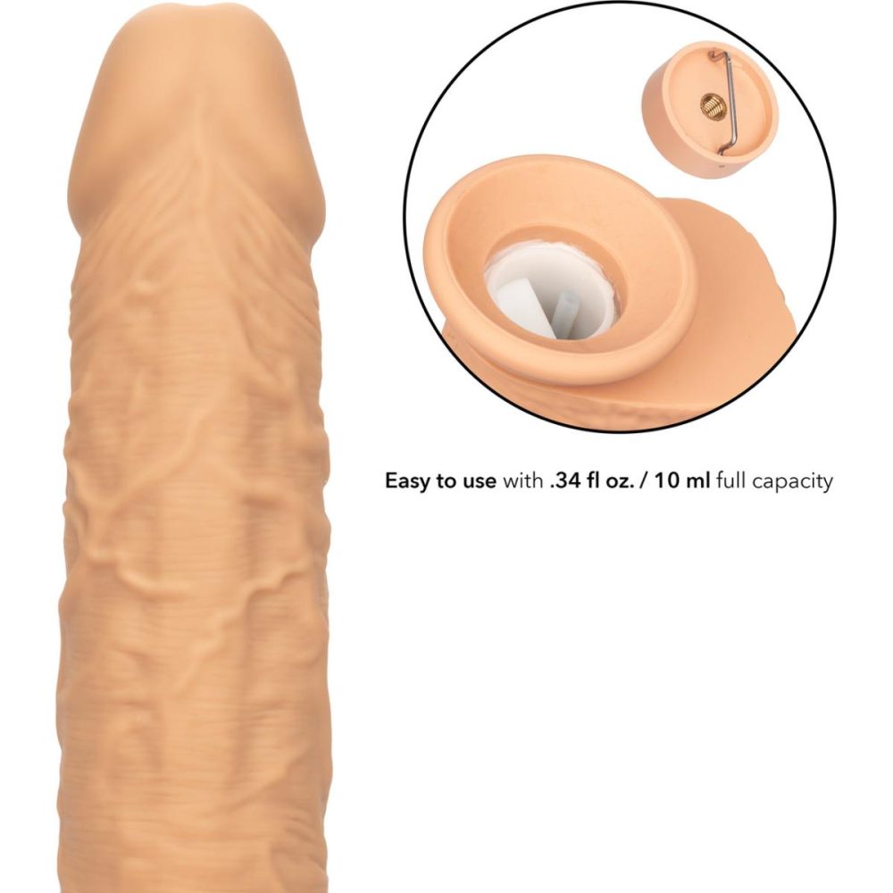 Squirting Dildos | Squirting Fuck Stick 9" Vibrating Realistic Silicone Suction Cup Dildo – Vanilla