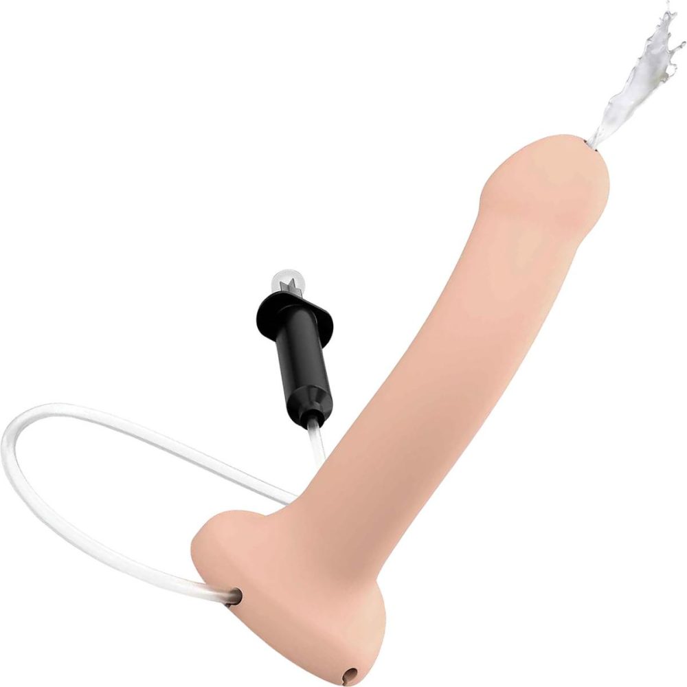 Squirting Dildos | Strap-on-Me Squirting Harness Compatible Silicone Dildo – Large, Vanilla