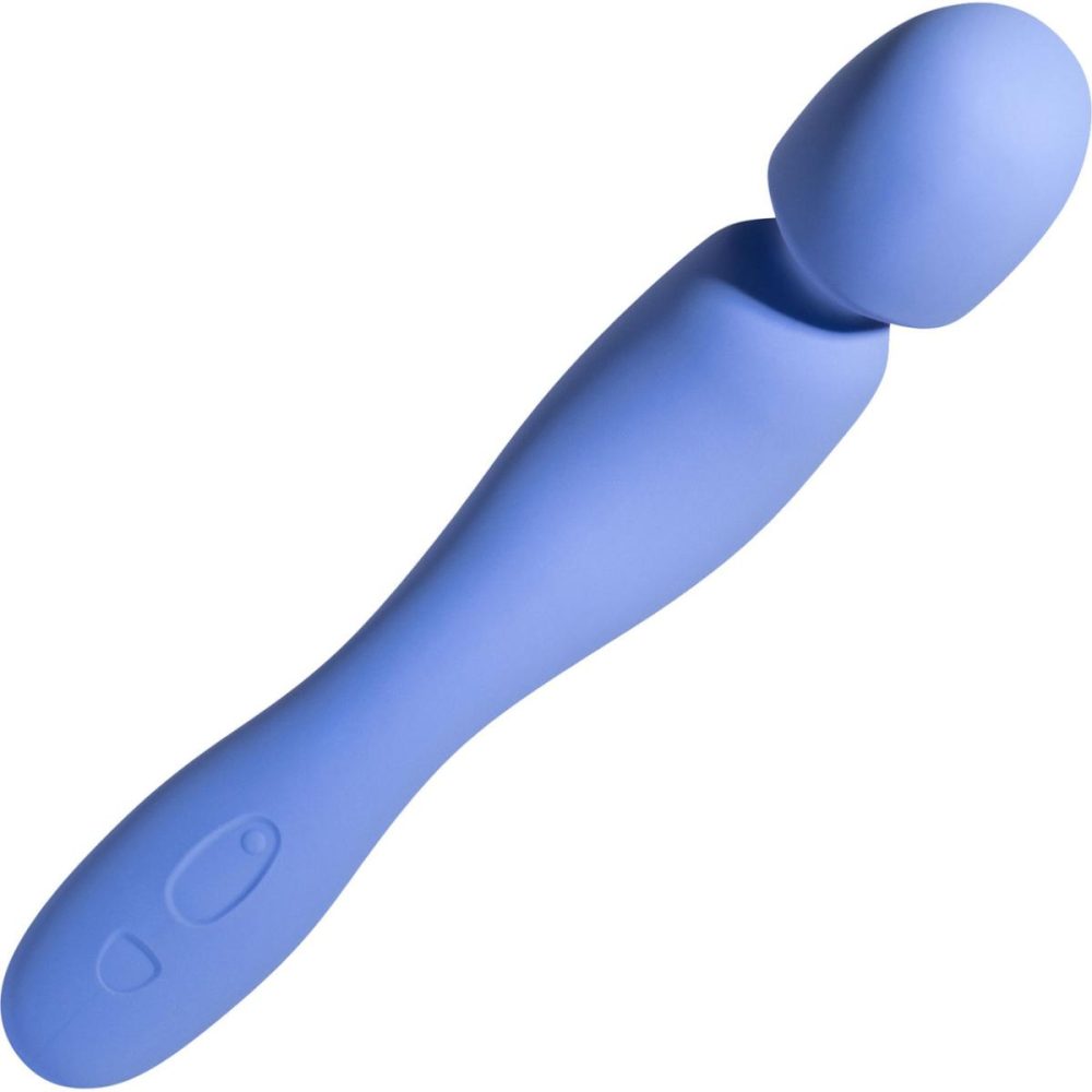 Stimulators | COM Silicone Waterproof Rechargeable Wand Vibrator – Periwinkle