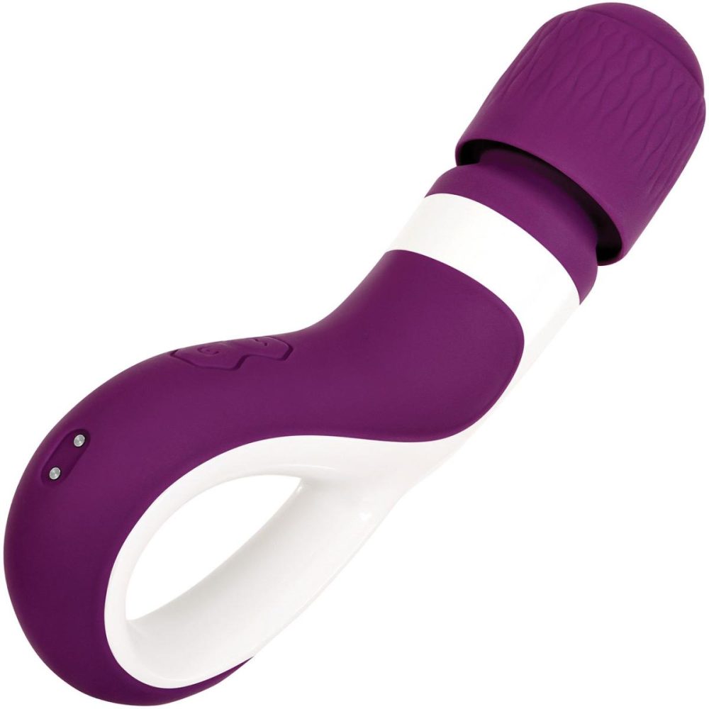 Stimulators | Handle It Rechargeable Waterproof Silicone Wand Vibrator – Purple & White