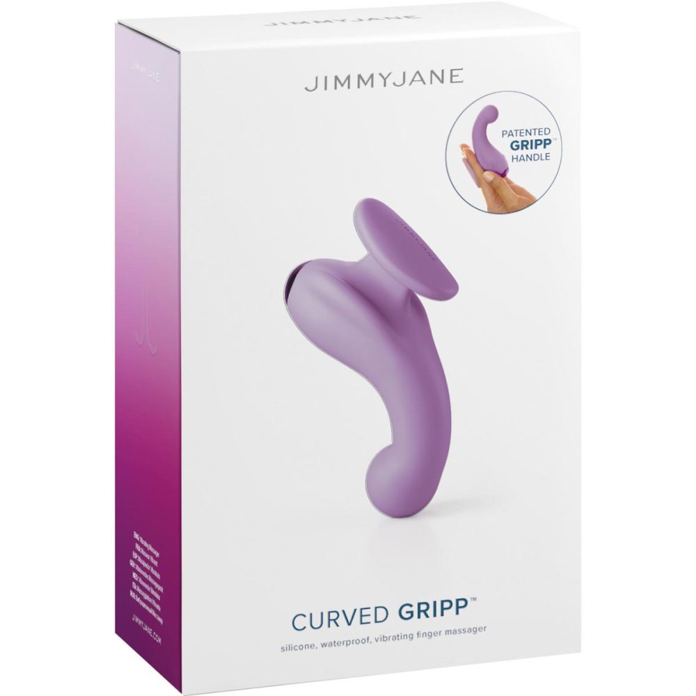 Stimulators | JimmyJane Curved Gripp Waterproof Rechargeable Silicone Vibrator – Purple