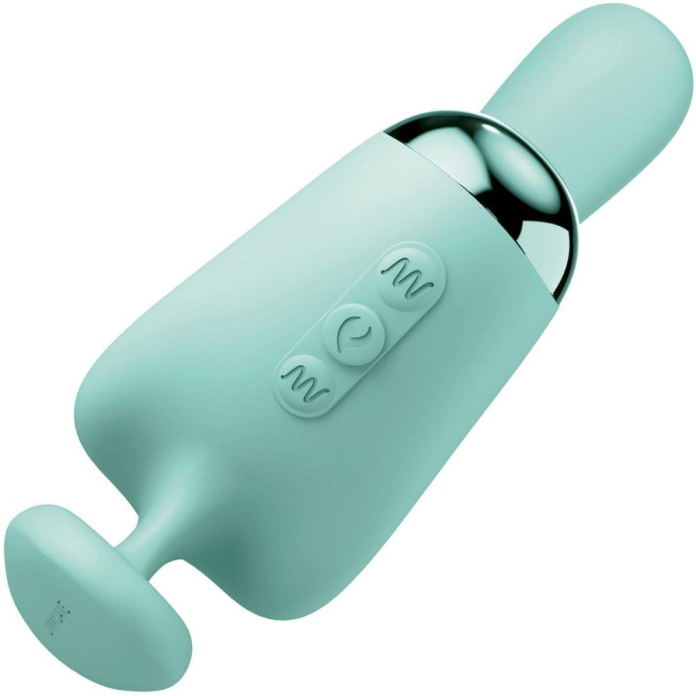 Stimulators | JimmyJane Reflexx Rabbit 2 Flexible Warming Rechargeable Silicone Dual Stimulation Vibrator – Teal