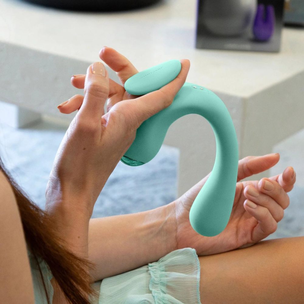 Stimulators | JimmyJane Reflexx Rabbit 2 Flexible Warming Rechargeable Silicone Dual Stimulation Vibrator – Teal