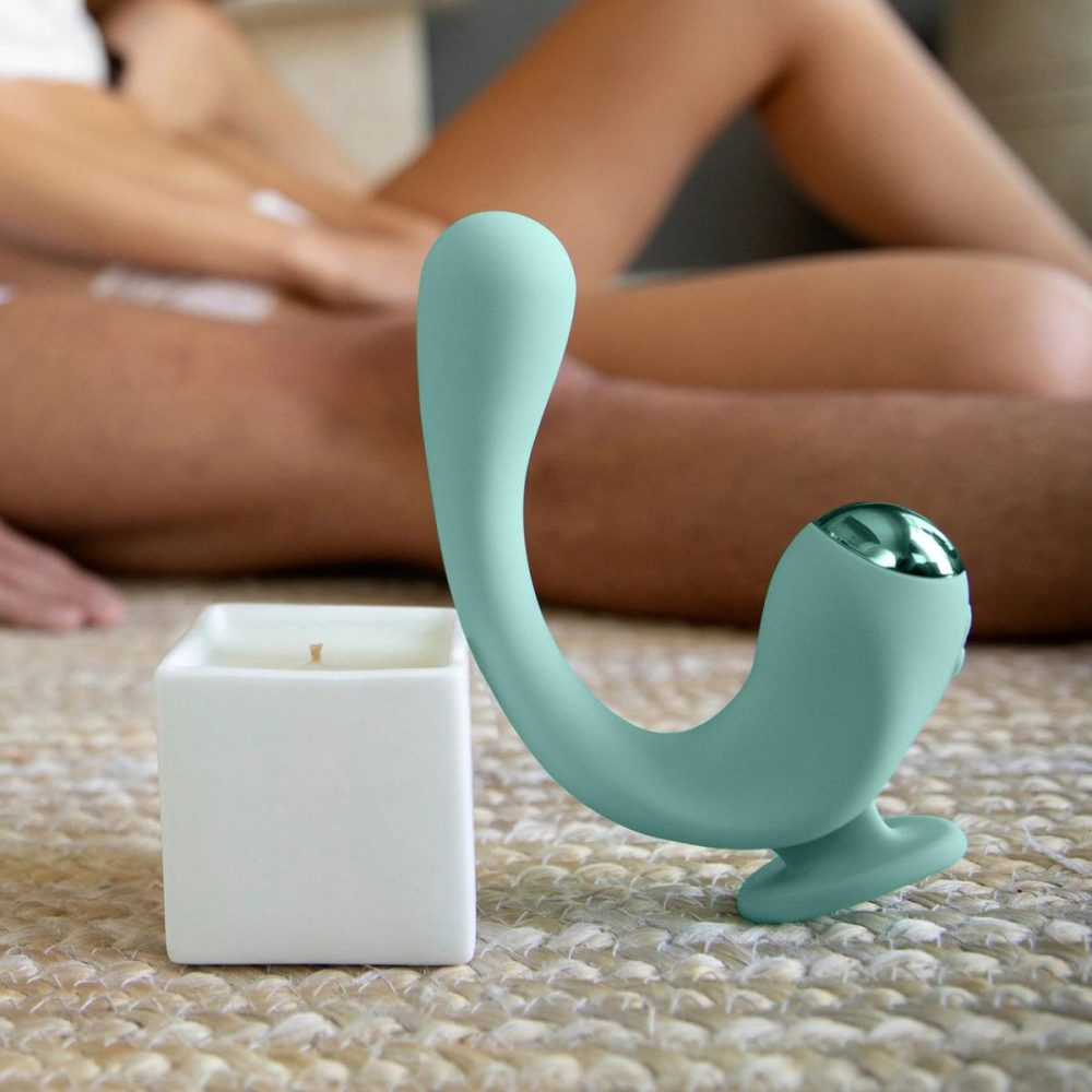 Stimulators | JimmyJane Reflexx Rabbit 2 Flexible Warming Rechargeable Silicone Dual Stimulation Vibrator – Teal