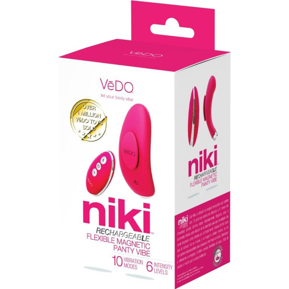 Stimulators | NIKI Rechargeable Silicone Panty Vibrator by VeDO – Pink