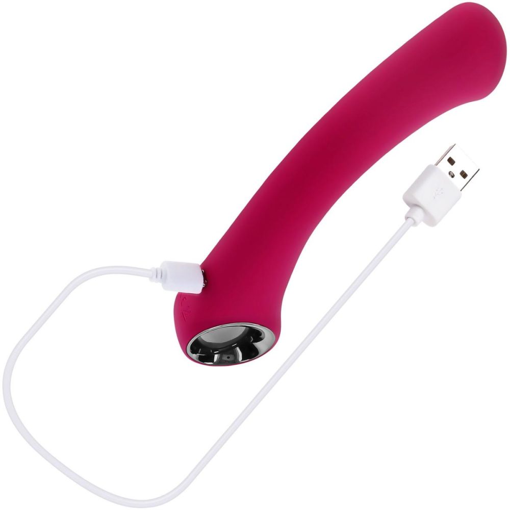 Stimulators | Pleasure Curve Rechargeable Waterproof Silicone G-Spot Vibrator With Ring Handle