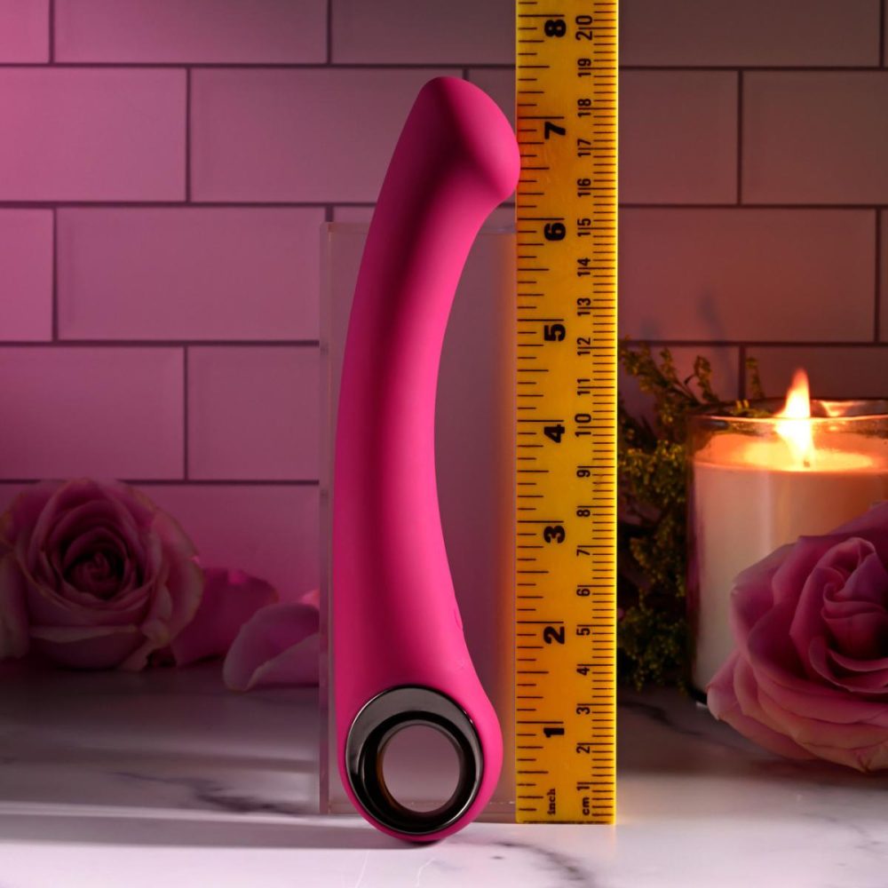 Stimulators | Pleasure Curve Rechargeable Waterproof Silicone G-Spot Vibrator With Ring Handle