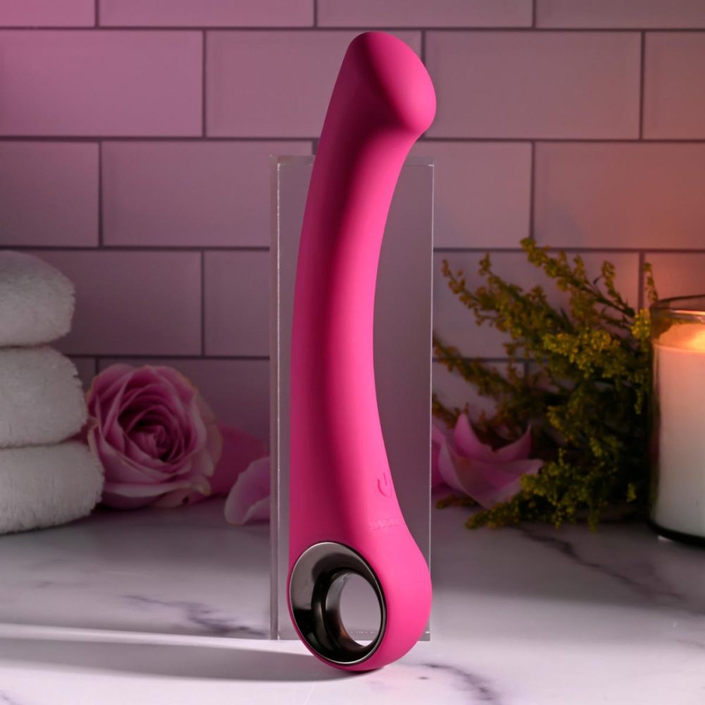 Stimulators | Pleasure Curve Rechargeable Waterproof Silicone G-Spot Vibrator With Ring Handle