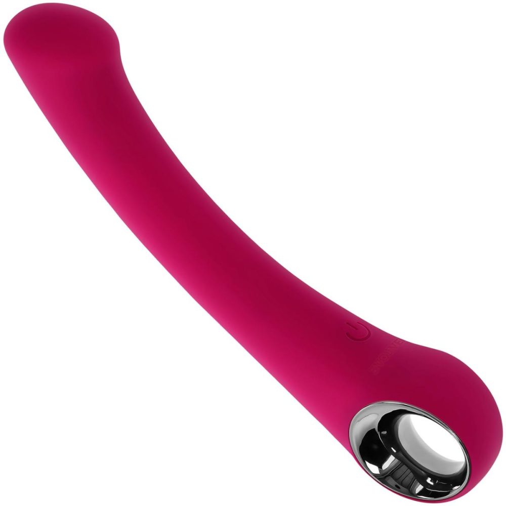 Stimulators | Pleasure Curve Rechargeable Waterproof Silicone G-Spot Vibrator With Ring Handle