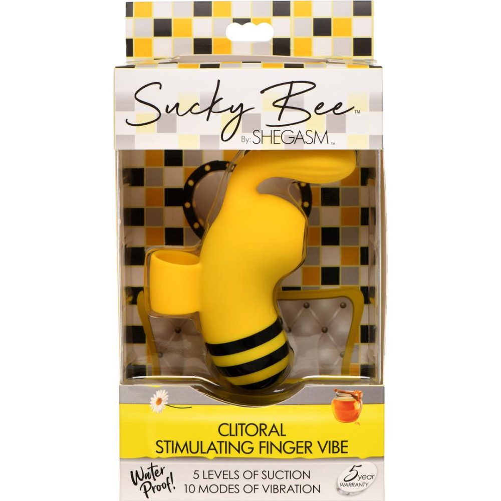 Stimulators | Shegasm Sucky Bee Rechargeable Silicone Clitoral Stimulating Finger Vibrator With Suction