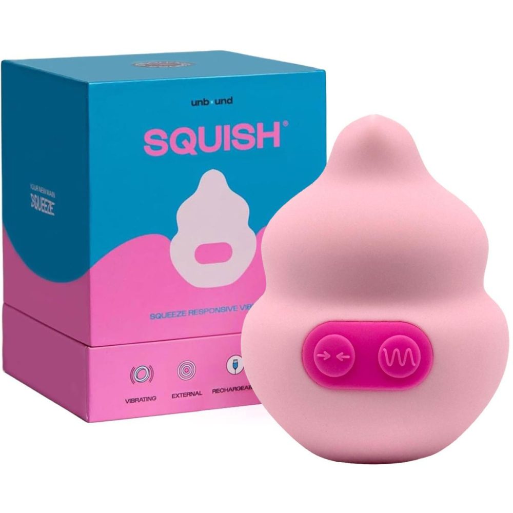 Stimulators | Squish Squeeze Responsive Rechargeable Waterproof Silicone Vibrator – Quartz & Cerise