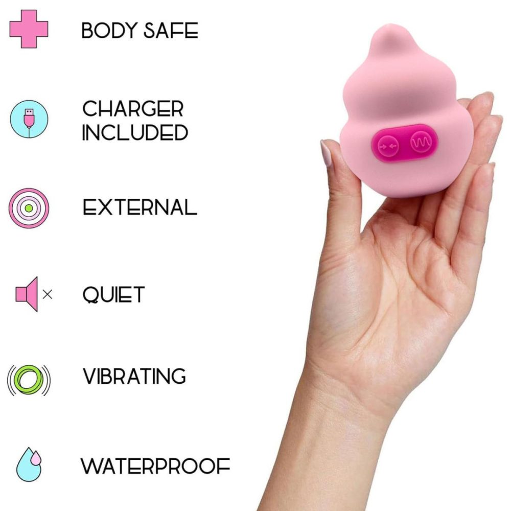 Stimulators | Squish Squeeze Responsive Rechargeable Waterproof Silicone Vibrator – Quartz & Cerise