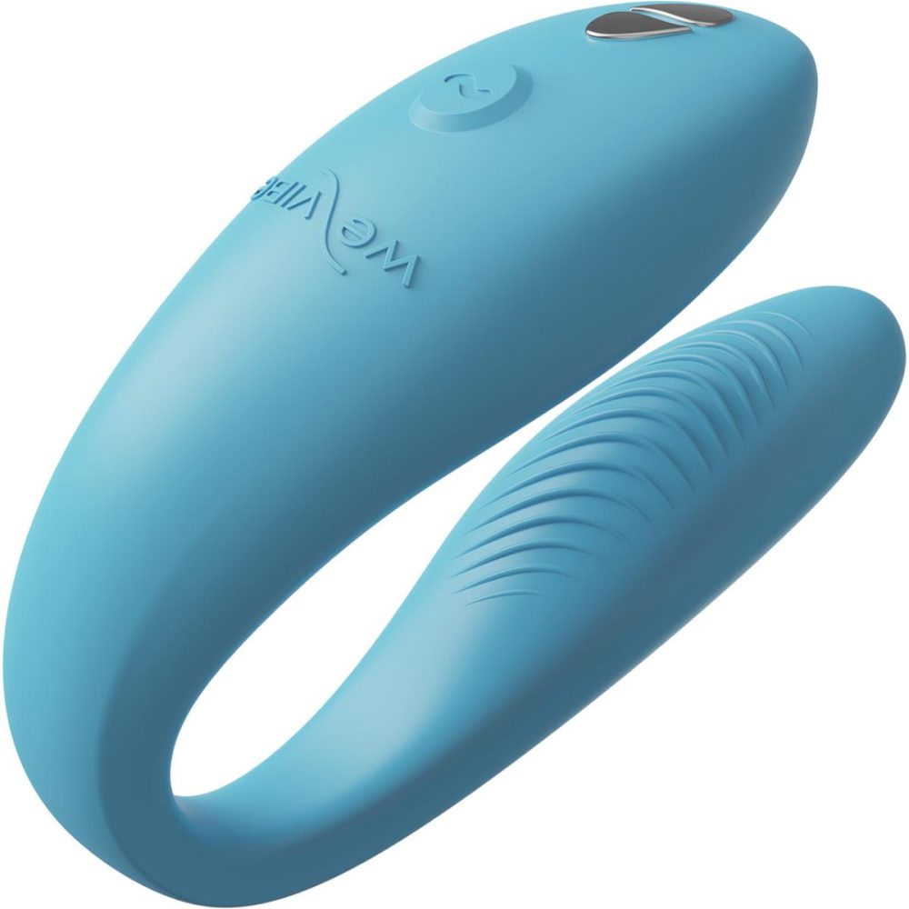 Stimulators | Sync Go App Enabled Waterproof Rechargeable Couples Vibrator – Turquoise