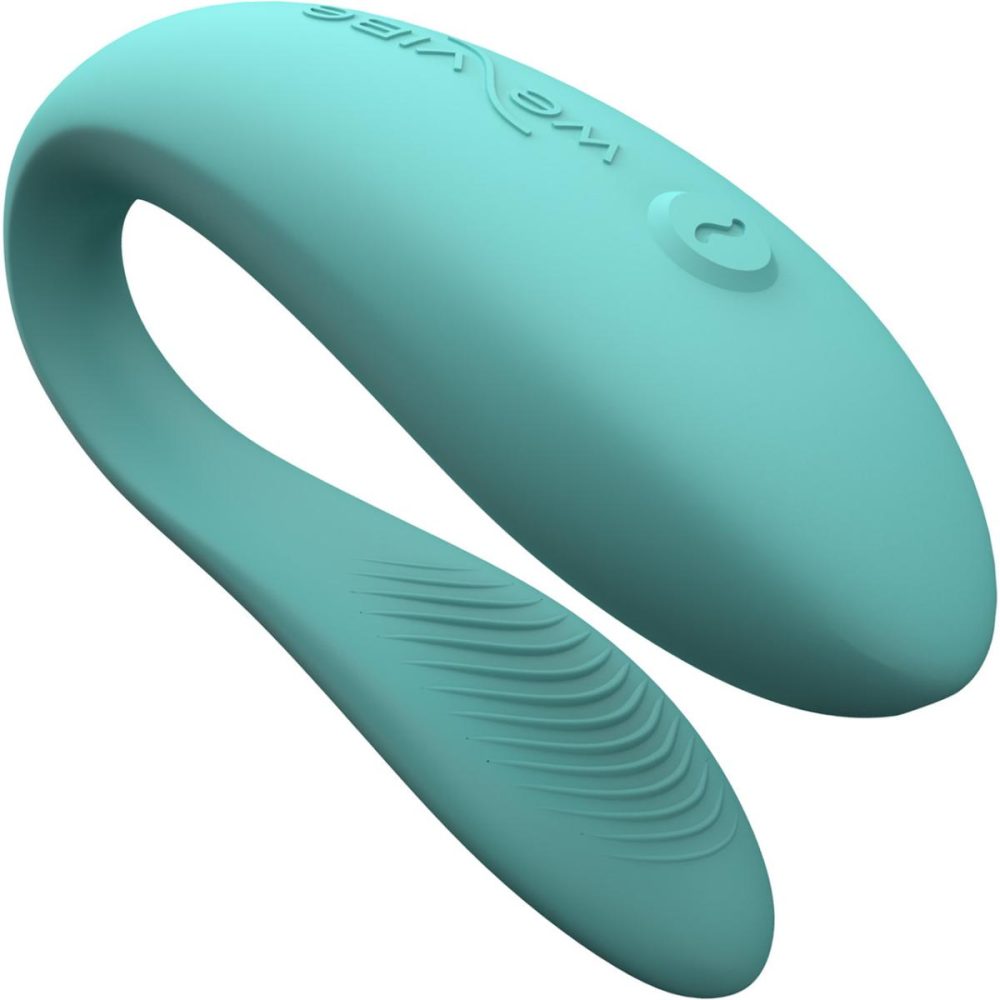 Stimulators | Sync Lite App Controlled Rechargeable Silicone Couples Vibrator – Aqua