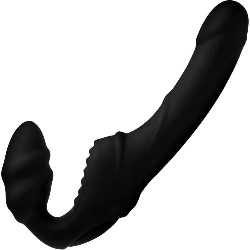 Strapless Strap-On Dildos | Pro Rider 9X Vibrating Silicone Strapless Strap On With Remote Control