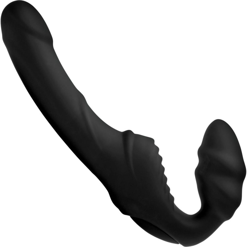 Strapless Strap-On Dildos | Pro Rider 9X Vibrating Silicone Strapless Strap On With Remote Control