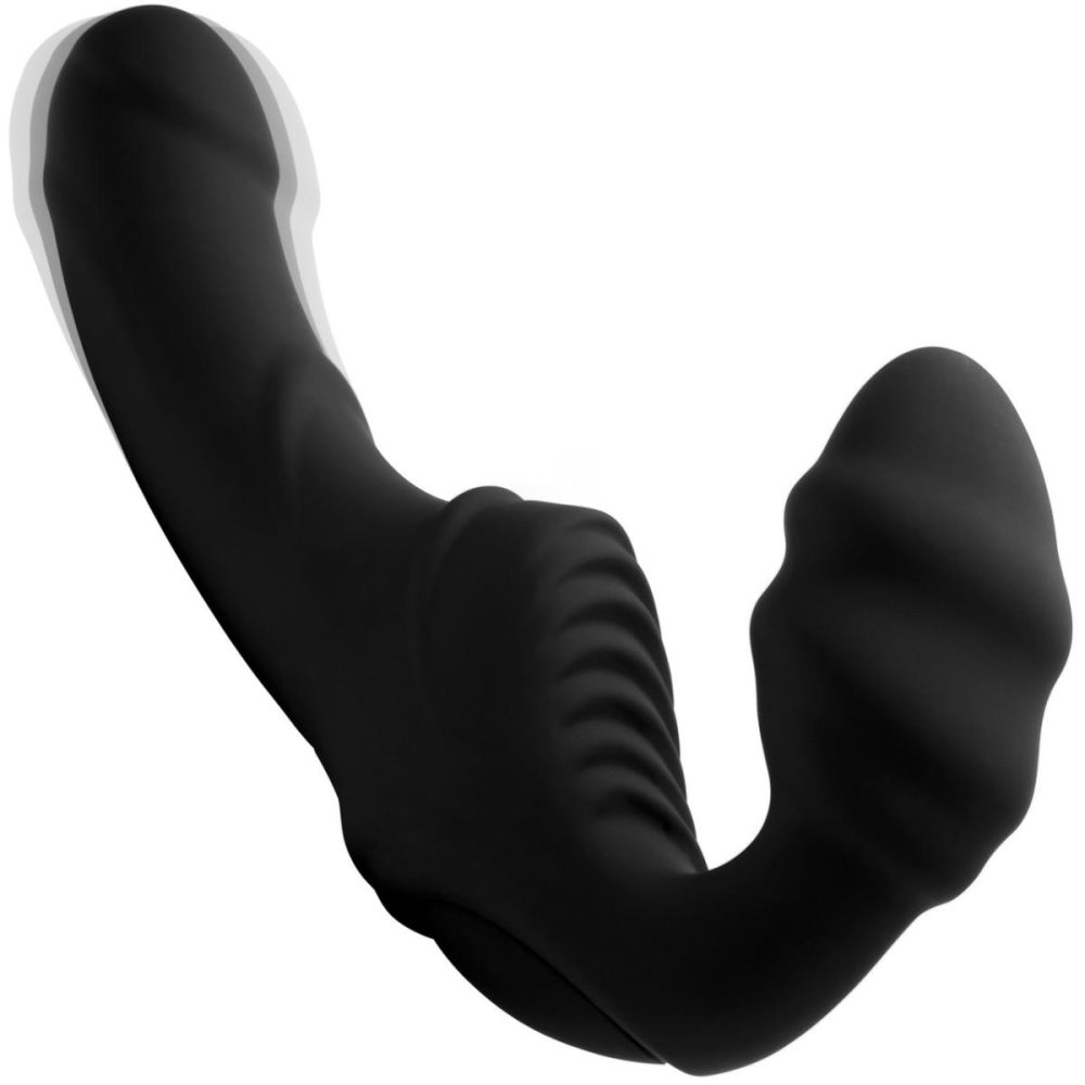 Strapless Strap-On Dildos | Pro Rider 9X Vibrating Silicone Strapless Strap On With Remote Control