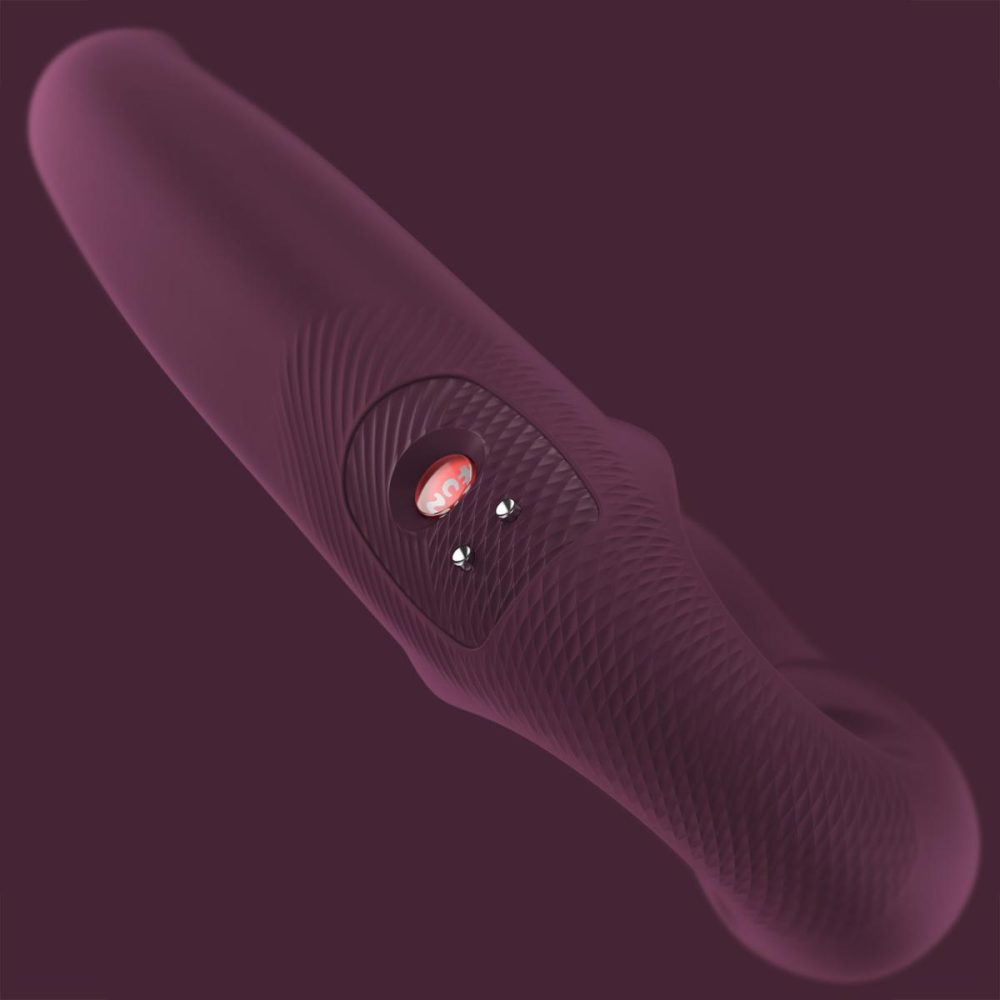 Strapless Strap-On Dildos | SHARE VIBE PRO Vibrating Silicone Double Dildo – Burgundy